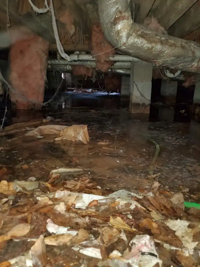 Crawl space flood assessment for Commercial Water Damage Restoration in Sandy Springs